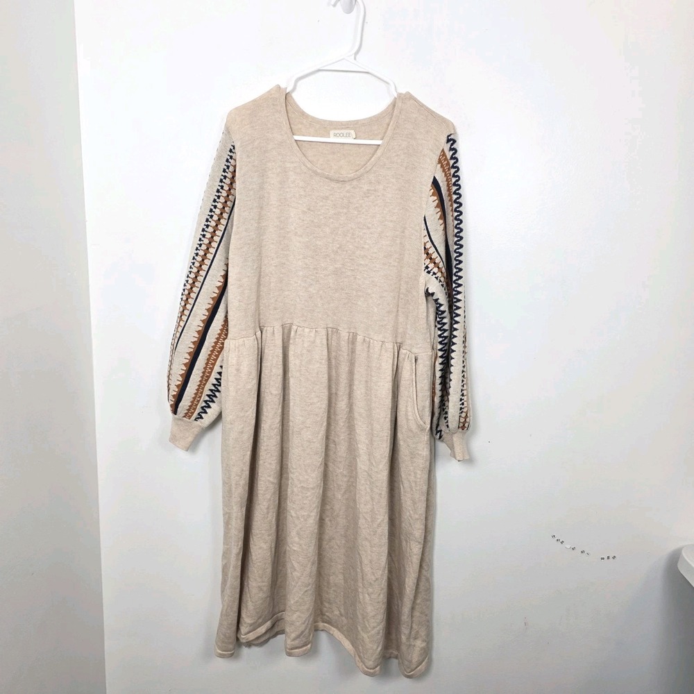 Cozy Beige Knit Dress